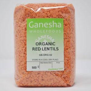 Red Lentils Organic 500g